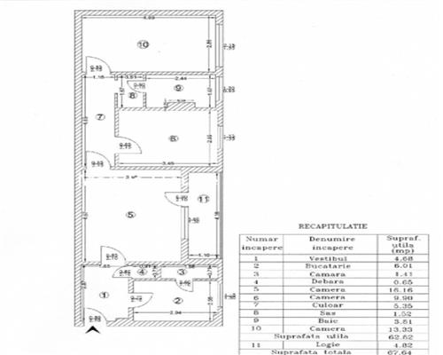 Vanzare Apartament 3 Camere Semidecomandat Berceni-Al.Terasei