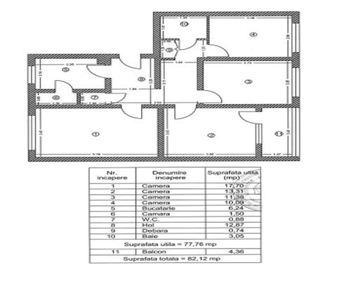 Vanzare Apartament 4 Camere Decomandat Giurgiului-Spinis