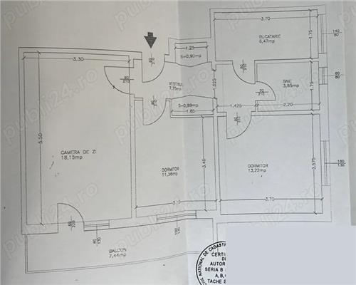 Apartament 3 camere Decomandat Sos.Giurgiului