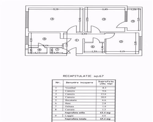Apartament 3 Camere Decomandat Emil Racovita