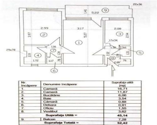 Vanzare Apartament 2 Camere Semidecomandat Bd.Alexandru Obregia